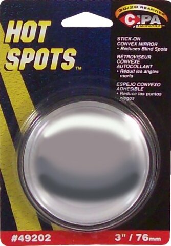 CIPA 49202 3" HotSpots Round Stick-On Convex Mirror