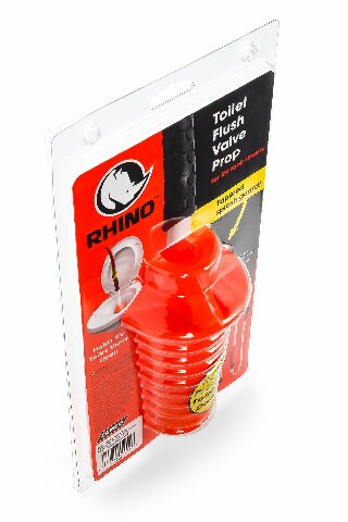 Camco 40075 Rhino Toilet Flush Valve Prop -Compatible with Onto Tank Rinser To Hold RV Toilet Valve Open Compatible with Cleaning, Prevents Toilet Valve Damage During Cleaning and Minimizes Splashing, Red, Standard