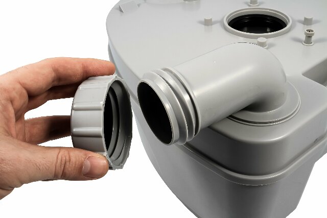 Camco Premium Portable Travel Toilet With Three Directional Flush and Swivel Dumping Elbow | Designed Compatible with Camping, RV, Boating And Other Recreational Activities - (5.3 gallon) (41545),White