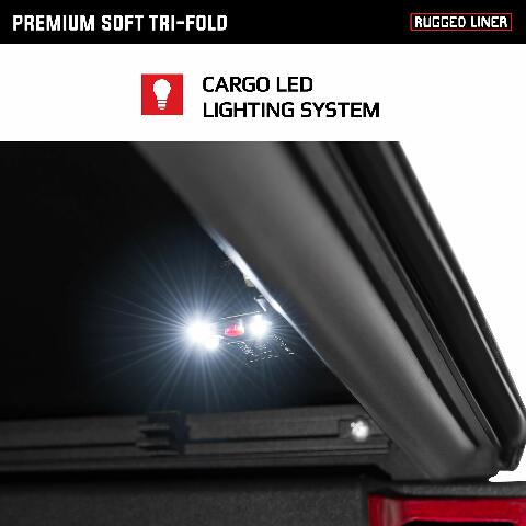 Rugged Liner Premium Soft Folding Truck Bed Tonneau Cover | FCC6719 | Compatible with - Chevy/GMC Silverado/Sierra 6' 7" Bed (79.4") 2022