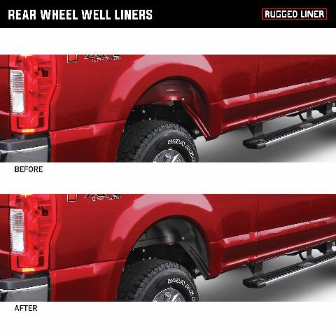 Rugged Liner Rear Wheel Well Liner | WWC14 | Compatible with , 19 Ltd/Lgcy Chevy Silverado 1500, 2500/3500HD (Will not Compatible with dually or w/5th Wheel), Black 2015-19