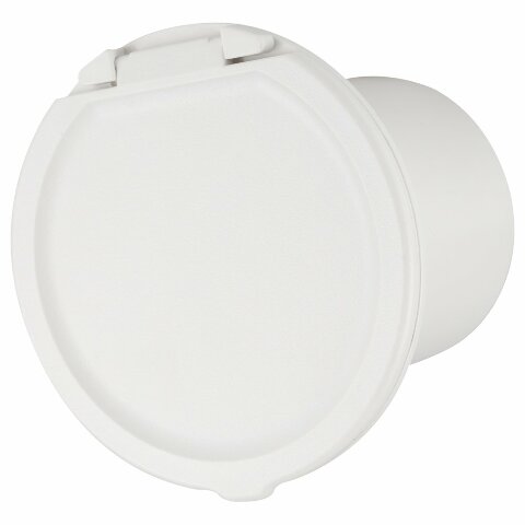 Dura Faucet DF-SA184-WT Outdoor Exterior Utility Spray Dock Port with Quick Connect Hookup (White)