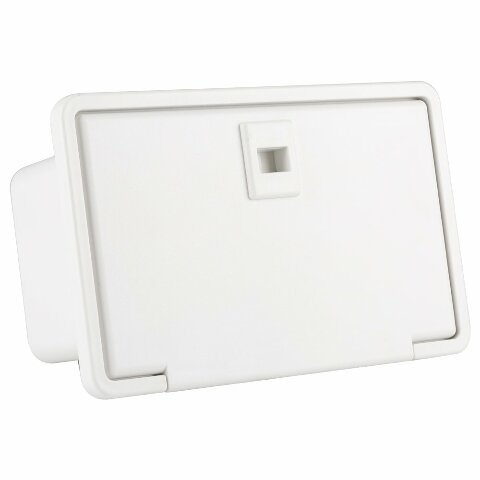 Dura Faucet DF-SA185-WT RV Exterior Spray Box with Hot/Cold Quick Connect Faucet (White)