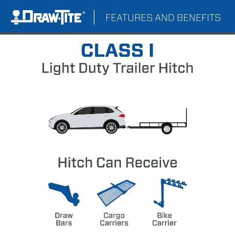 Draw-Tite 24871 Class 1 Trailer Hitch, 1.25 Inch Receiver, Black, Compatible with Chrysler Sebring 2007-2010
