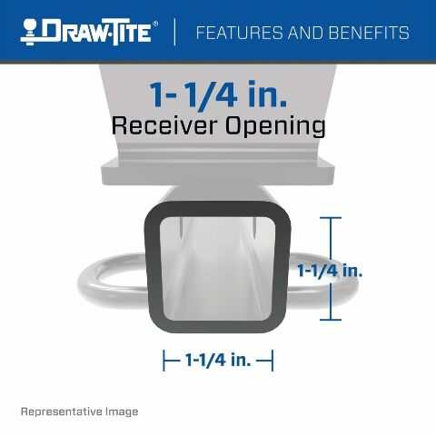 Draw-Tite 24913 Class 1 Trailer Hitch, 1-1/4 Inch Square Receiver, Compatible with Toyota Corolla. 2003-2019
