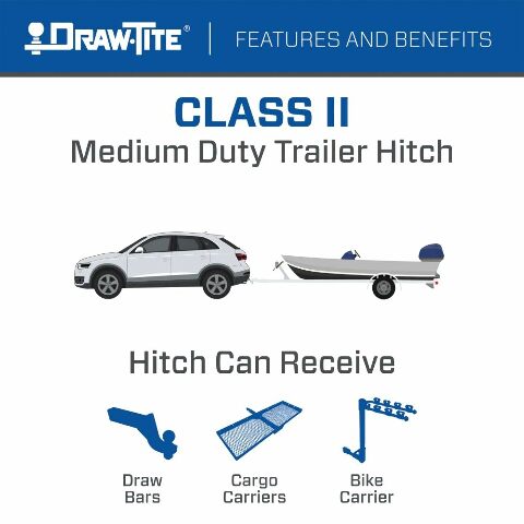 Draw-Tite 36660 Class 2 Trailer Hitch, 1-1/4 Inch Square Receiver, Compatible with Ford EcoSport. 2018-2022