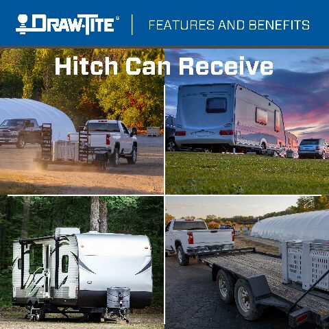 Draw-Tite 41944 Ultra Frame Class 5 Trailer Hitch, 2 Inch Square Receiver, Black, Compatible with Chevrolet Silverado : GMC Sierra