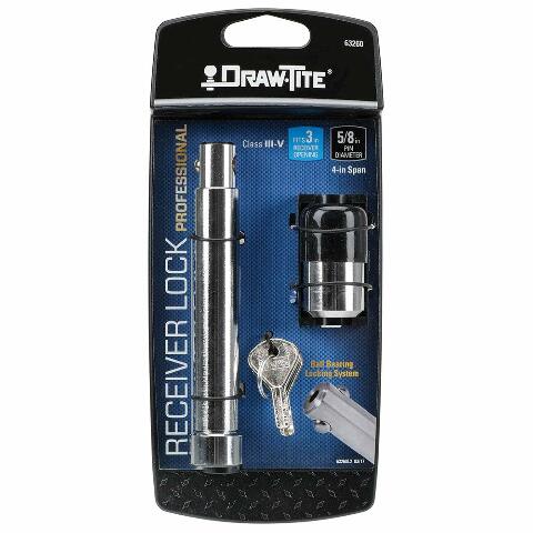 Draw-Tite 63260 5/8" Receiver Lock with Sleeve Compatible with 3" Square Receivers