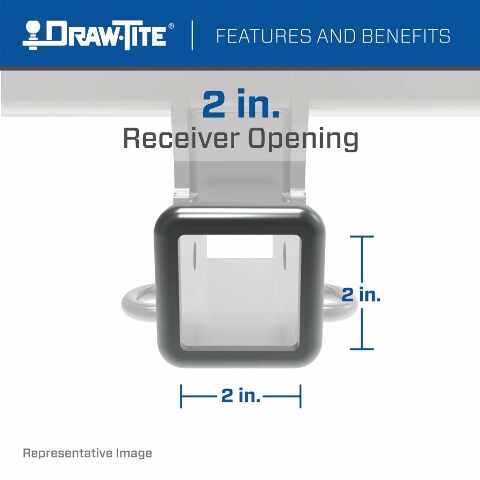Draw-Tite 76527 Class 3 Trailer Hitch, 2 Inch Square Receiver, Compatible with Ford Ford Bronco 2021-2025