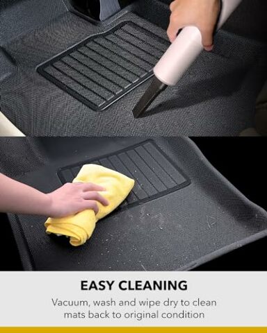 3D MAXpider Custom Compatible with Bucket Seats Kagu Floor Mat (Black, No Rear Carpet Storage) Compatible with Gmc Sierra / Chevrolet Silverado 1500 Crew Cab / 2500Hd / 3500Hd Crew Cab - R1 R2 2020-2025