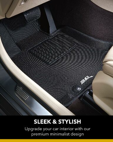 3D MAXpider Custom Compatible with KAGU Floor Mat (BLACK) Compatible with KIA STINGER RWD - Full Set 2018-2023