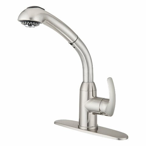 Dura Faucet DF-NMK861-SN RV Hi-Rise Pull-Out Kitchen Sink Faucet (Brushed Satin Nickel)