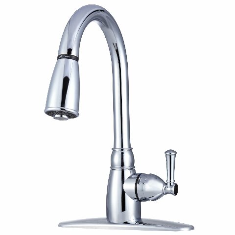 Dura Faucet DF-PK160-CP RV Non-Metallic Pull-Down Kitchen Sink Faucet (Chrome)