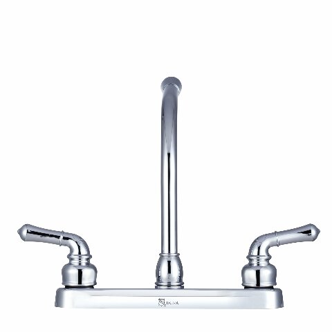 Dura Faucet DF-PK210C-CP Hi-Rise RV Kitchen Sink Faucet with Classical Levers (Chrome)