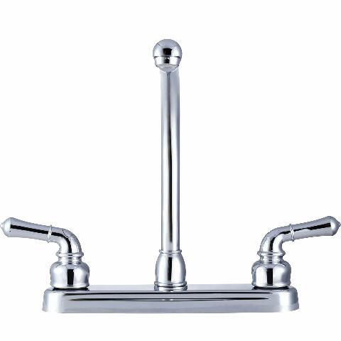 Dura Faucet DF-PK210C-CP Hi-Rise RV Kitchen Sink Faucet with Classical Levers (Chrome)