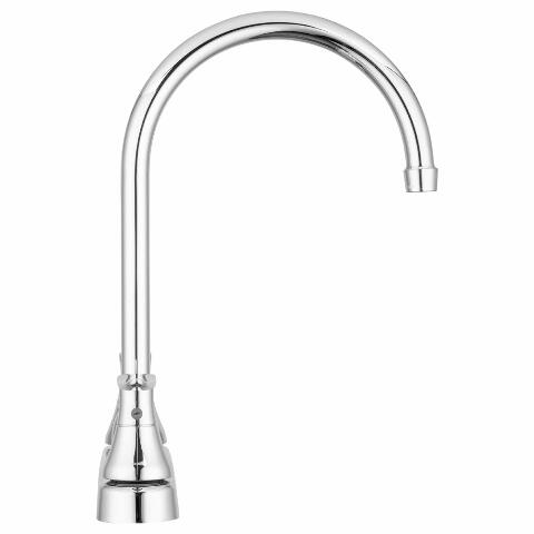 Dura Faucet DF-PK330HLH-CP RV Elegant J-Spout Swivel Kitchen Sink Faucet - Two Handle (Chrome)