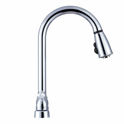 Dura Faucet DF-PK350L-CP Non-Metallic Dual Lever Pull-Down Rv Kitchen Faucet - Chrome Polished