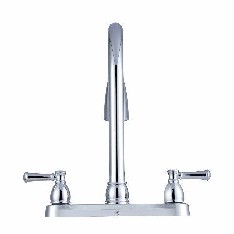 Dura Faucet DF-PK350L-CP Non-Metallic Dual Lever Pull-Down Rv Kitchen Faucet - Chrome Polished