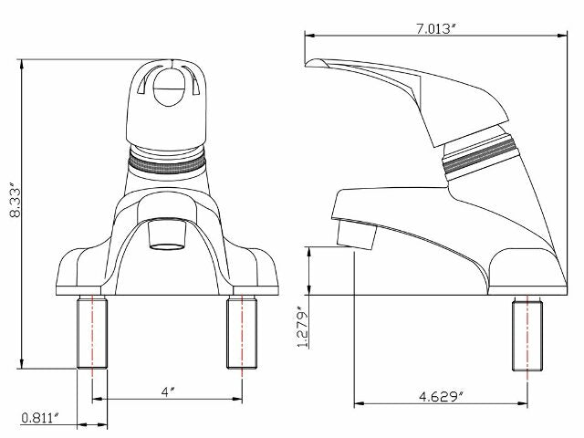 Dura Faucet DF-PL100-ORB RV Single Lever Bathroom Faucet (Oil-Rubbed Bronze Plating Over ABS Plastic)