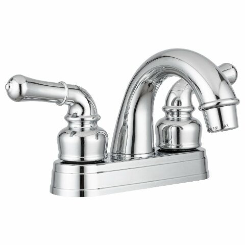 Dura Faucet DF-PL620C-CP RV Bathroom Sink Faucet - Smooth Turning 2-Lever (Chrome)