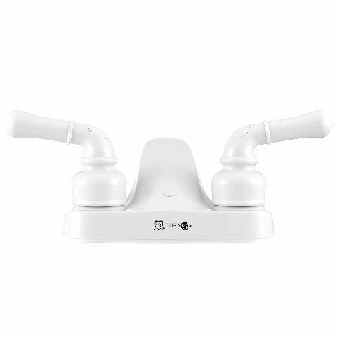 Dura Faucet DF-PL700C-WT RV 2-Hole Bathroom Faucet with Classic 2-Handles (White)
