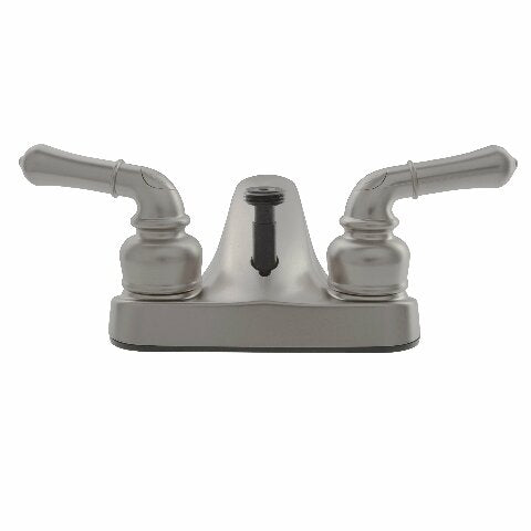 Dura Faucet DF-PL720C-SN RV Bathroom Faucet with Classical Handles and Shower Hose Diverter (Brushed Satin Nickel)