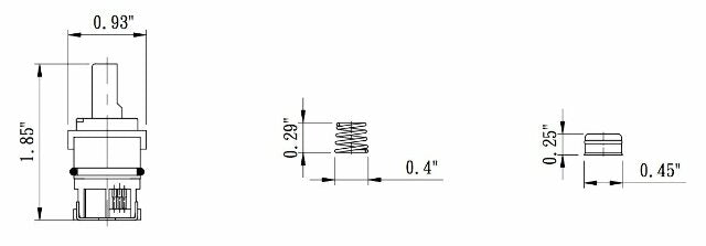 Dura Faucet DF-RK200 RV Cartridge Replacement Kit Compatible with Plastic Lever Handles