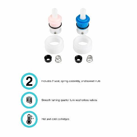 Dura Faucet DF-RK200 RV Cartridge Replacement Kit Compatible with Plastic Lever Handles