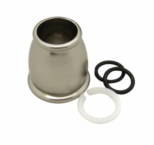 Dura Faucet DF-RK500-SN RV Faucet Bell Style Spout Nut and Rings Replacement Kit Compatible with Kitchen Faucets (Brushed Satin Nickel)