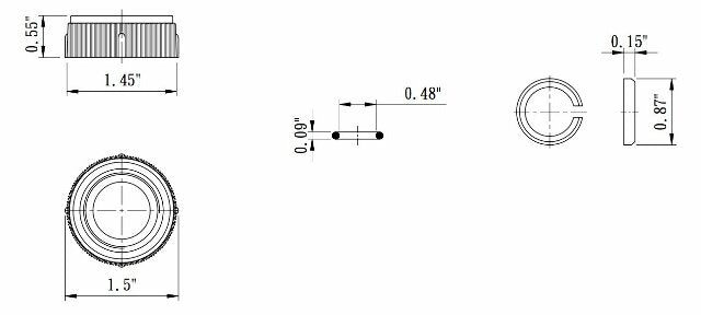 Dura Faucet DF-RK510-WT RV Faucet Spout Nut and Rings Replacement Kit (White)