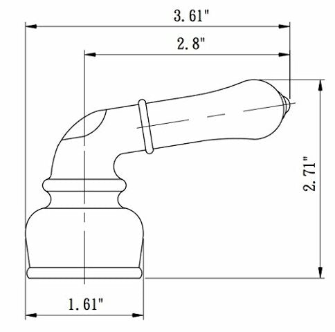 Dura Faucet DF-RKC-CP RV Replacement Hot and Cold Classic Handles - Metallic Plating Over ABS Models Only (Chrome Plated Over ABS Plastic)