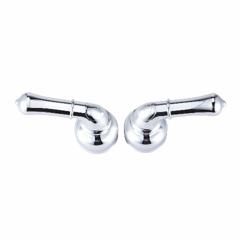 Dura Faucet DF-RKC-CP RV Replacement Hot and Cold Classic Handles - Metallic Plating Over ABS Models Only (Chrome Plated Over ABS Plastic)