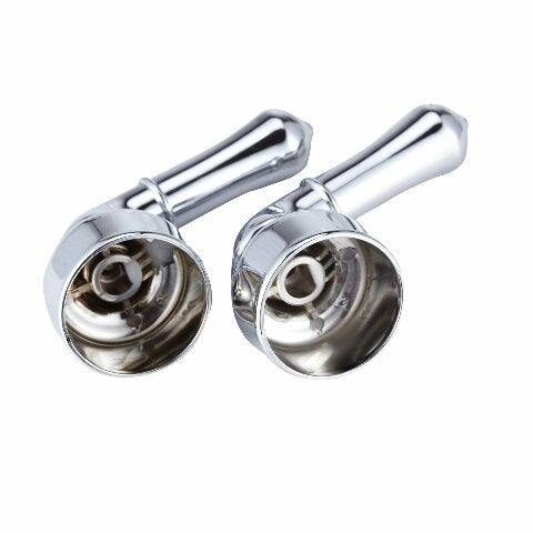 Dura Faucet DF-RKC-CP RV Replacement Hot and Cold Classic Handles - Metallic Plating Over ABS Models Only (Chrome Plated Over ABS Plastic)