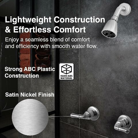 Dura Faucet DF-RKC-SN RV Replacement Hot and Cold Classic Handles - Metallic Plating Over ABS Models Only (Brushed Satin Nickel)