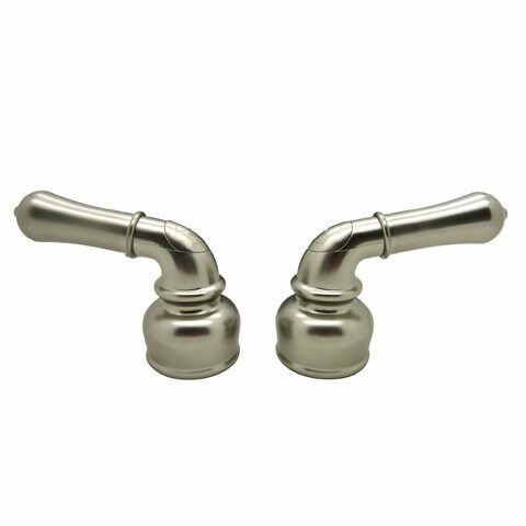 Dura Faucet DF-RKC-SN RV Replacement Hot and Cold Classic Handles - Metallic Plating Over ABS Models Only (Brushed Satin Nickel)