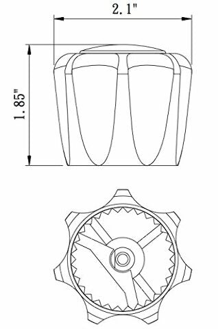 Dura Faucet DF-RKS RV Replacement Hot and Cold Smoked Acrylic Knobs Compatible with Faucet