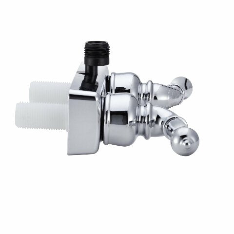 Dura Faucet DF-SA100C-CP RV Shower Faucet Valve Diverter with Classical Handles (Chrome)