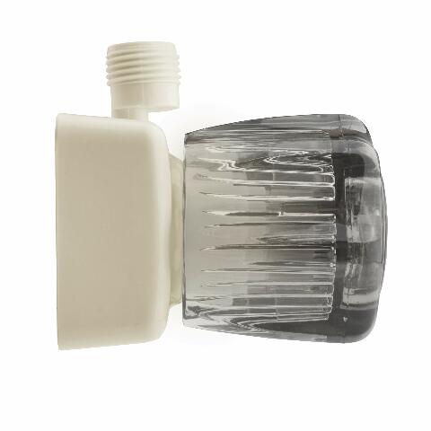 Dura Faucet DF-SA100S-BQ RV/Motorhome/Trailer Shower Faucet Valve Diverter with Smoked Acrylic Knobs (Bisque Parchment)