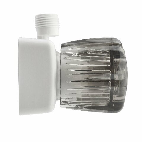Dura Faucet DF-SA100S-WT RV/Motorhome/Trailer Shower Faucet Valve Diverter with Smoked Acrylic Knobs (White)