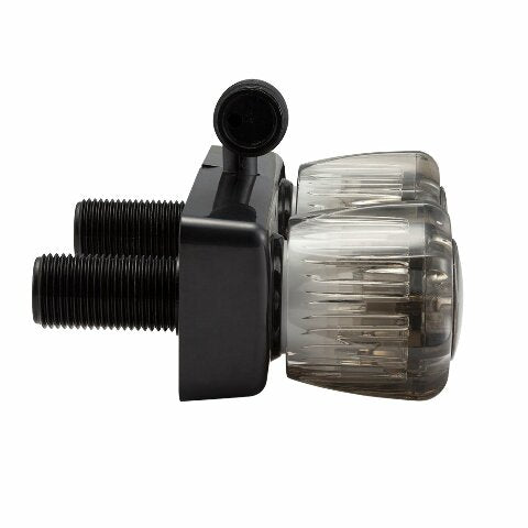 Dura Faucet DF-SA100S1-BK RV Shower Faucet Valve Diverter Compatible with Exterior Shower Boxes with Clear Acrylic 2-Knobs (Black)