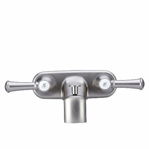 Dura Faucet DF-SA110L-SN RV Tub & Shower Faucet Valve Diverter with Hot/Cold Handles (Brushed Satin Nickel)