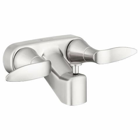 Dura Faucet DF-SA110LH-SN RV Tub & Shower Faucet Valve Diverter with Winged Levers (Brushed Satin Nickel)