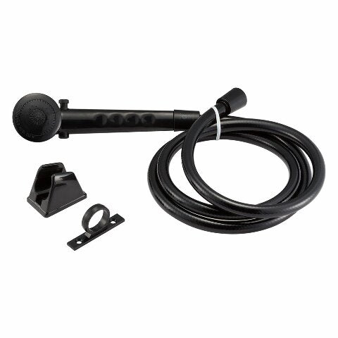 Dura Faucet DF-SA130-BK RV Economical Shower Head and 60-inch Hose Kit - Water-Saving Trickle Switch (Black)