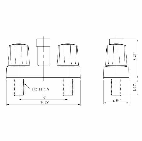 Dura Faucet DF-SA180-WT Exterior Quick Connect Faucet (White)