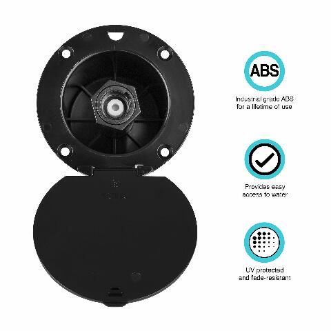 Dura Faucet DF-SA188-BK RV Exterior Quick Connect Detachable Sprayer, Hose, Port, and Utility Spray Dock Kit - Lockable (Black)