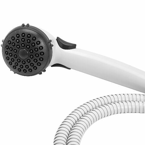 Dura Faucet DF-SA400-WT RV Hand Held Shower Wand - Water-Saving Trickle Switch (White)
