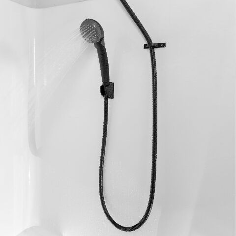 Dura Faucet DF-SA400-WT RV Hand Held Shower Wand - Water-Saving Trickle Switch (White)