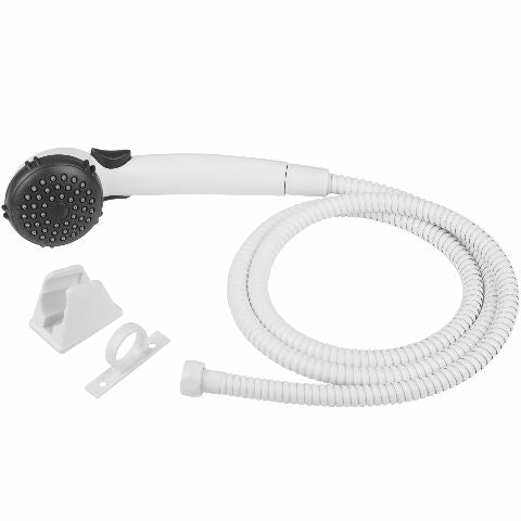Dura Faucet DF-SA400K-WT RV Hand Held Shower Head - Stainless Steel Hose Kit (White)