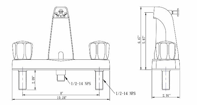 Dura Faucet Economical Classic Tub and Shower Faucet with Diverter (Chrome Polished)