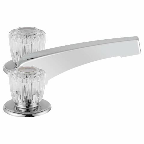 Dura Faucet Economical Widespread Garden Tub or Filler Faucet - Crystal Acrylic Knob Handles (Chrome Polished)